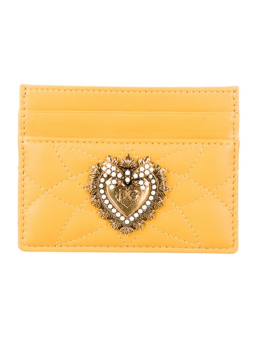 Dolce & Gabbana Leather Card Holder Yellow