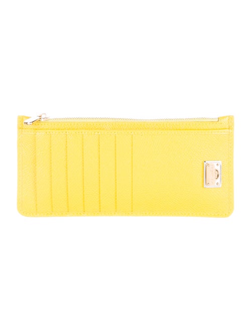 Dolce & Gabbana Leather Compact Wallet Yellow