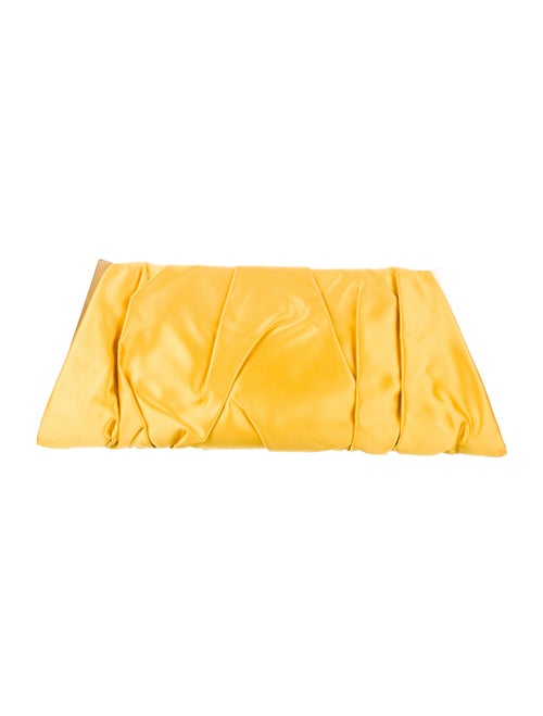 Dolce & Gabbana Satin Snap Clutch Yellow
