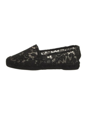 Dolce & Gabbana Lace Pattern Mesh Accents Espadrilles