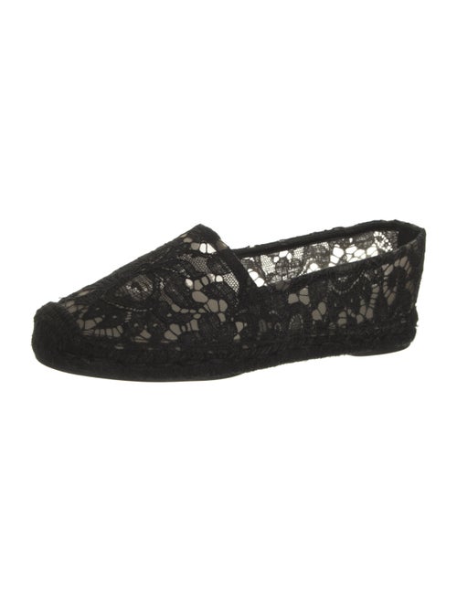Dolce & Gabbana Lace Pattern Mesh Accents Espadrilles