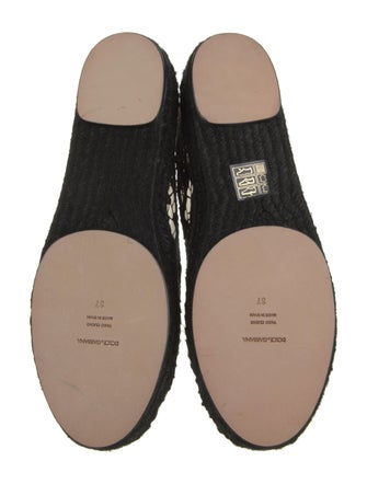 Dolce & Gabbana Lace Pattern Mesh Accents Espadrilles