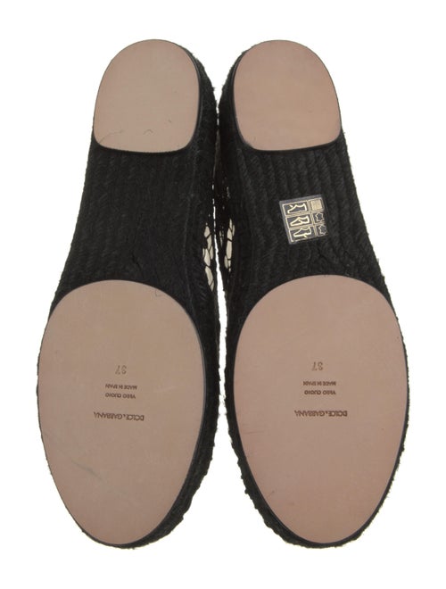 Dolce & Gabbana Lace Pattern Mesh Accents Espadrilles