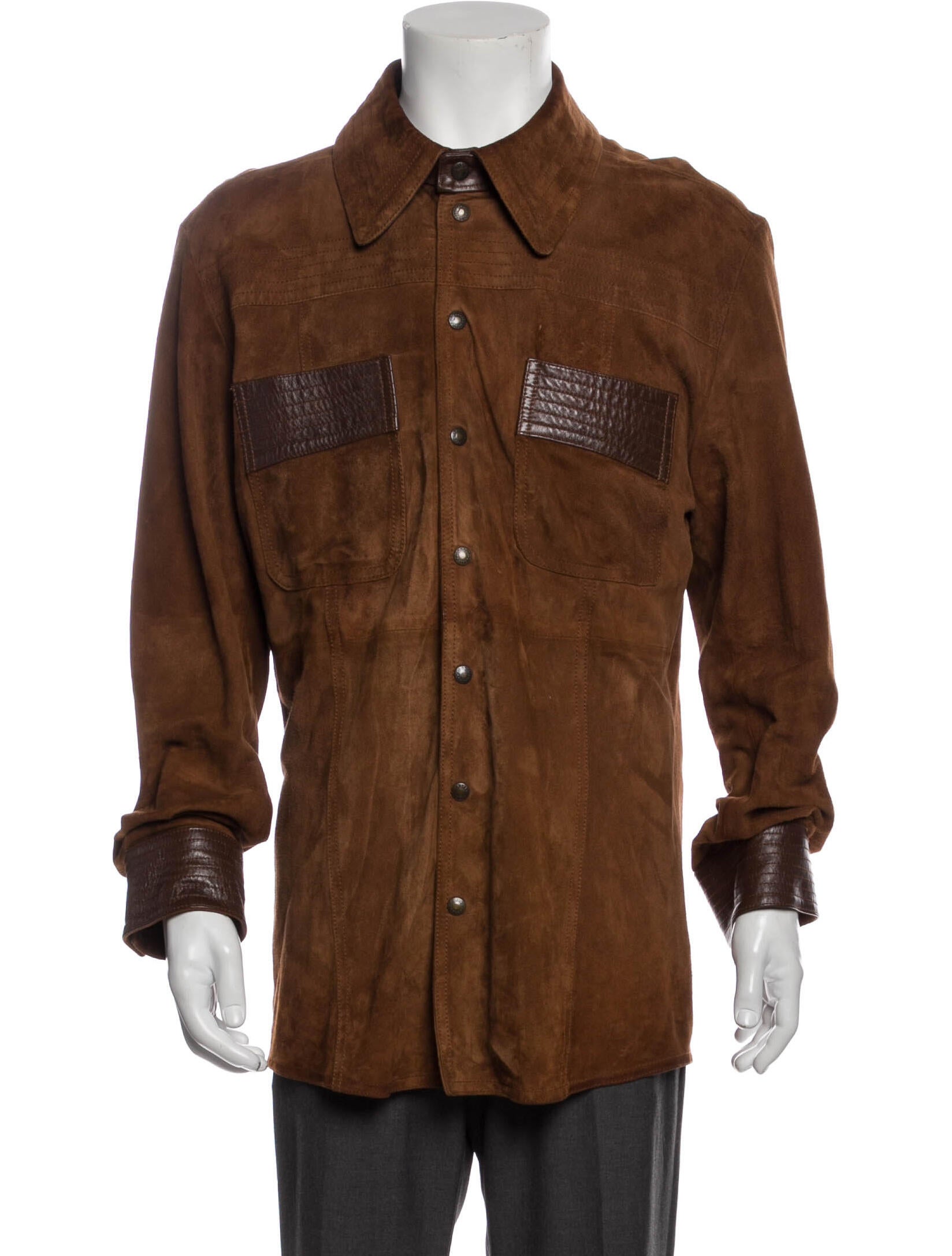 Dolce & Gabbana Vintage 2000's Dress Shirt Brown Casual Shirts