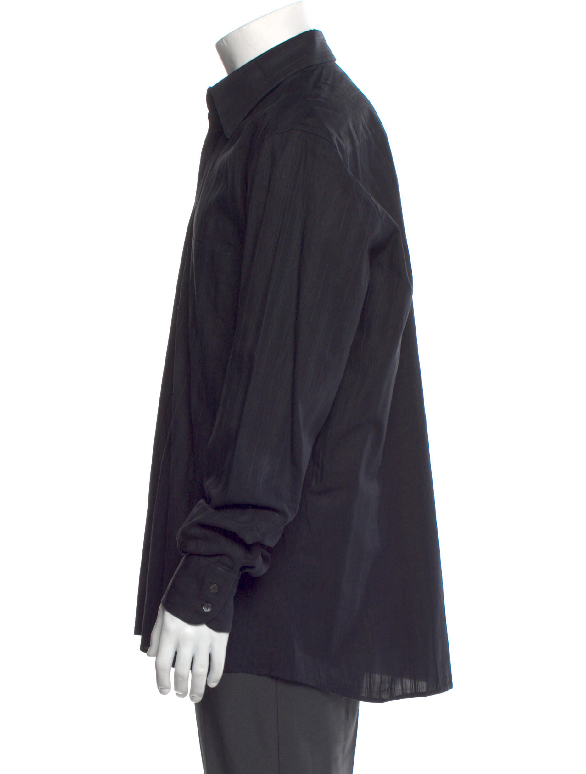 DOLCE & GABBANA Size S Gold Black Metallic Silk Hidden Buttons Long Sleeve Shirt main image 1