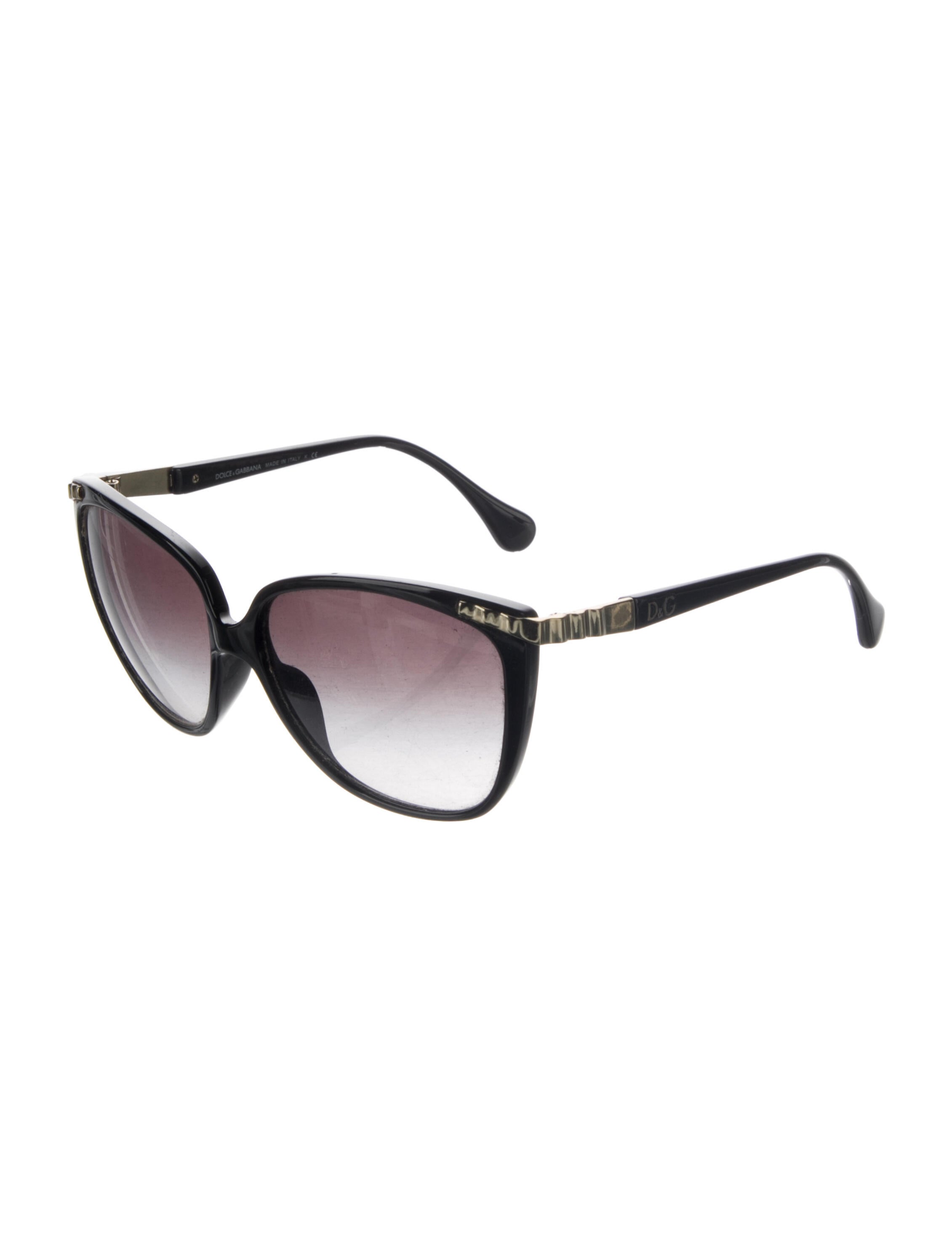 Dolce & Gabbana Striped Oversize Sunglasses Sunglasses, Accessories