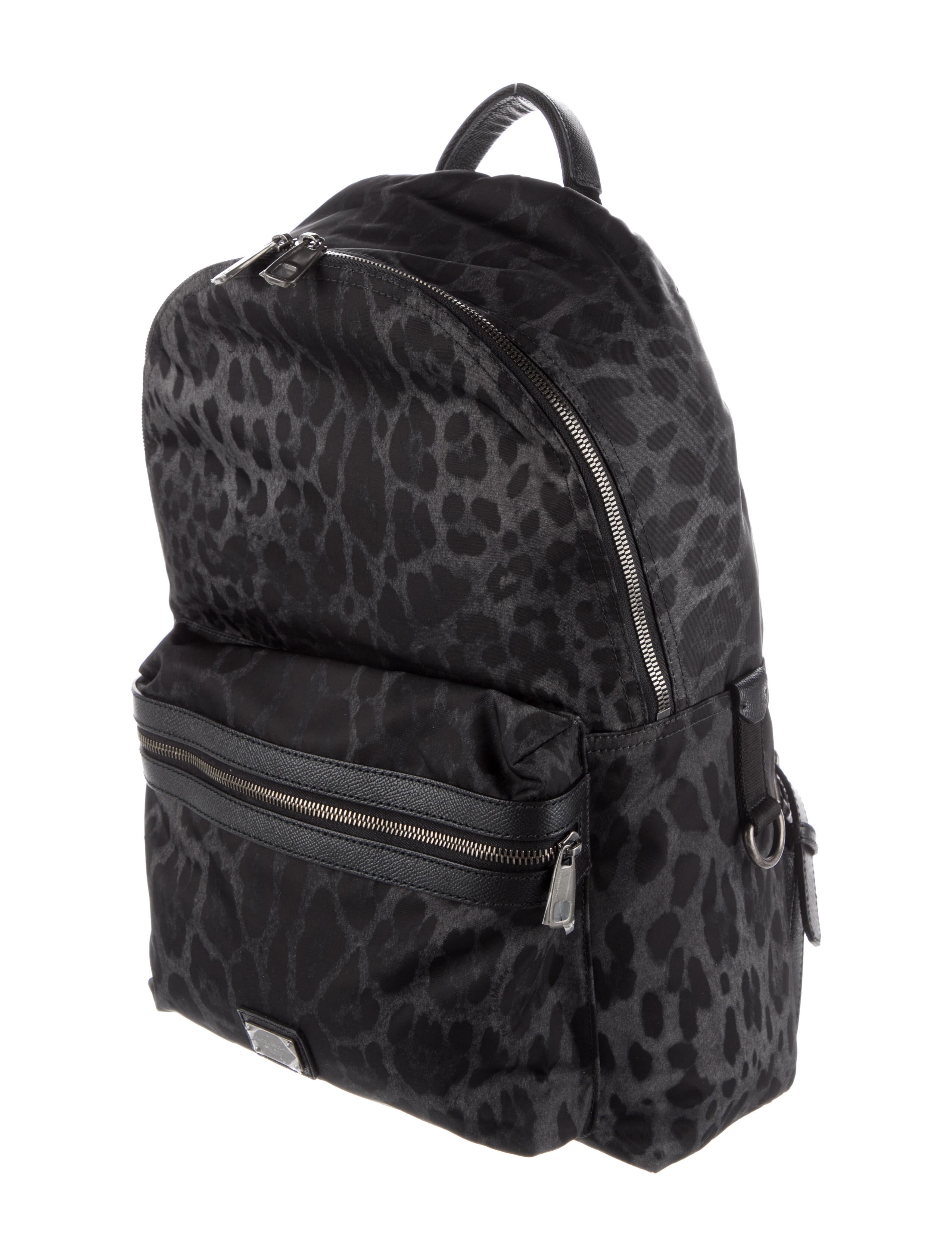 Dolce & Gabbana Nylon Cheetah Print Backpack