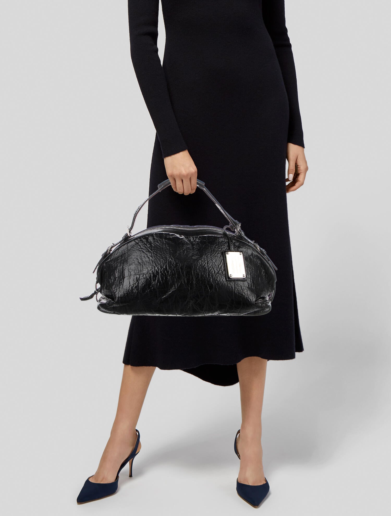新品☆dolce.round basket bag ブラック☆ドルチェ Dolce & Gabbana Miss Bunny Bag - Black Handle Bags, Handbags