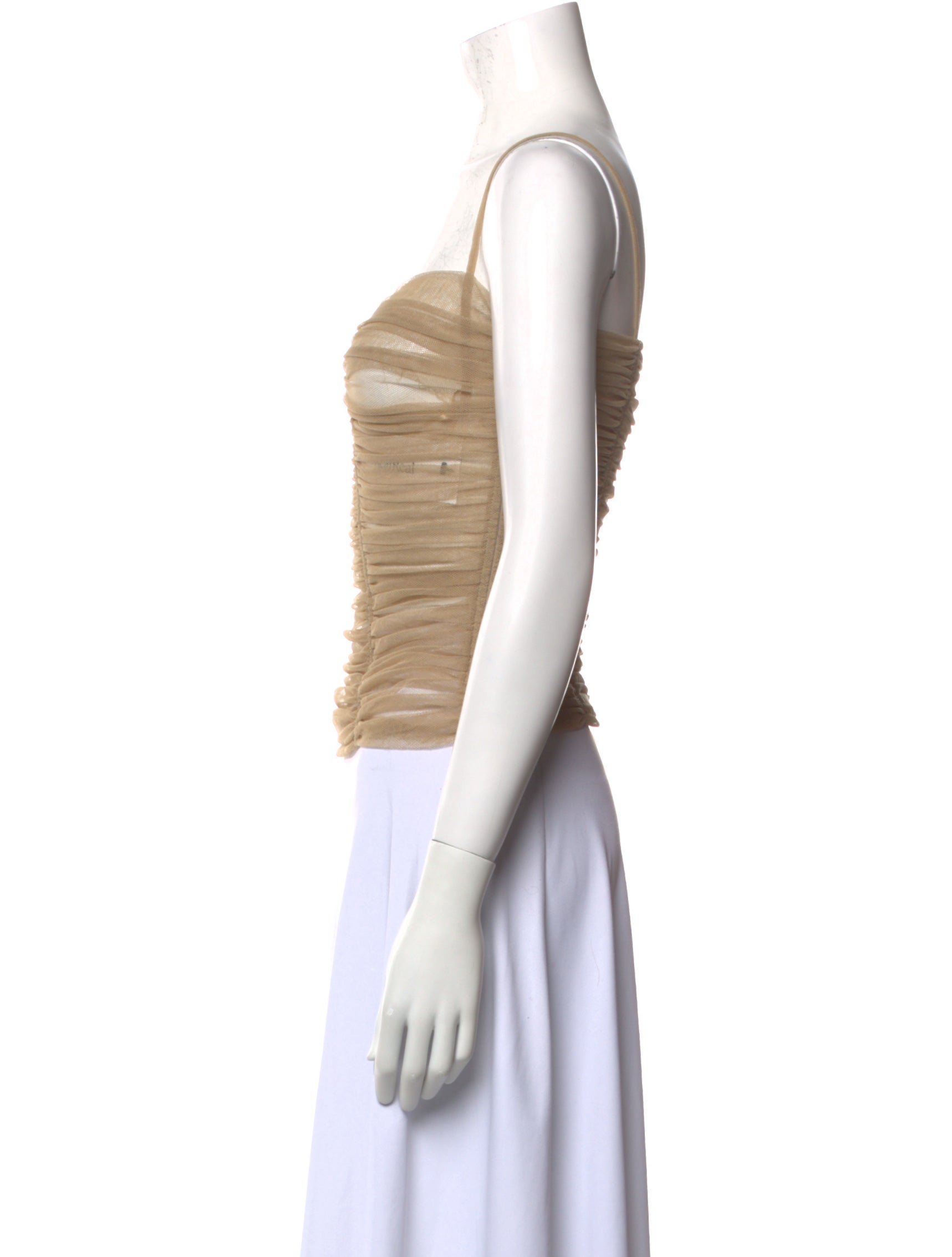 Dolce & Gabbana Square Neckline Sleeveless Crop Top