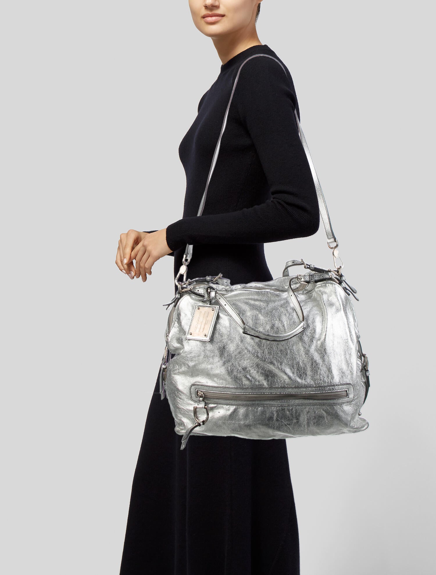Dolce & Gabbana Miss Bunny Bag - Silver Satchels, Handbags Dolce & Gabbana Miss Bunny Bag - Silver Satchels, Handbags