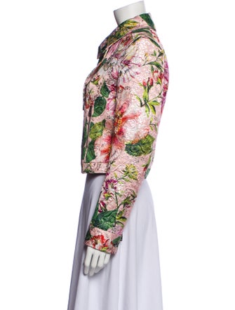 Dolce & Gabbana Floral Print Biker Jacket