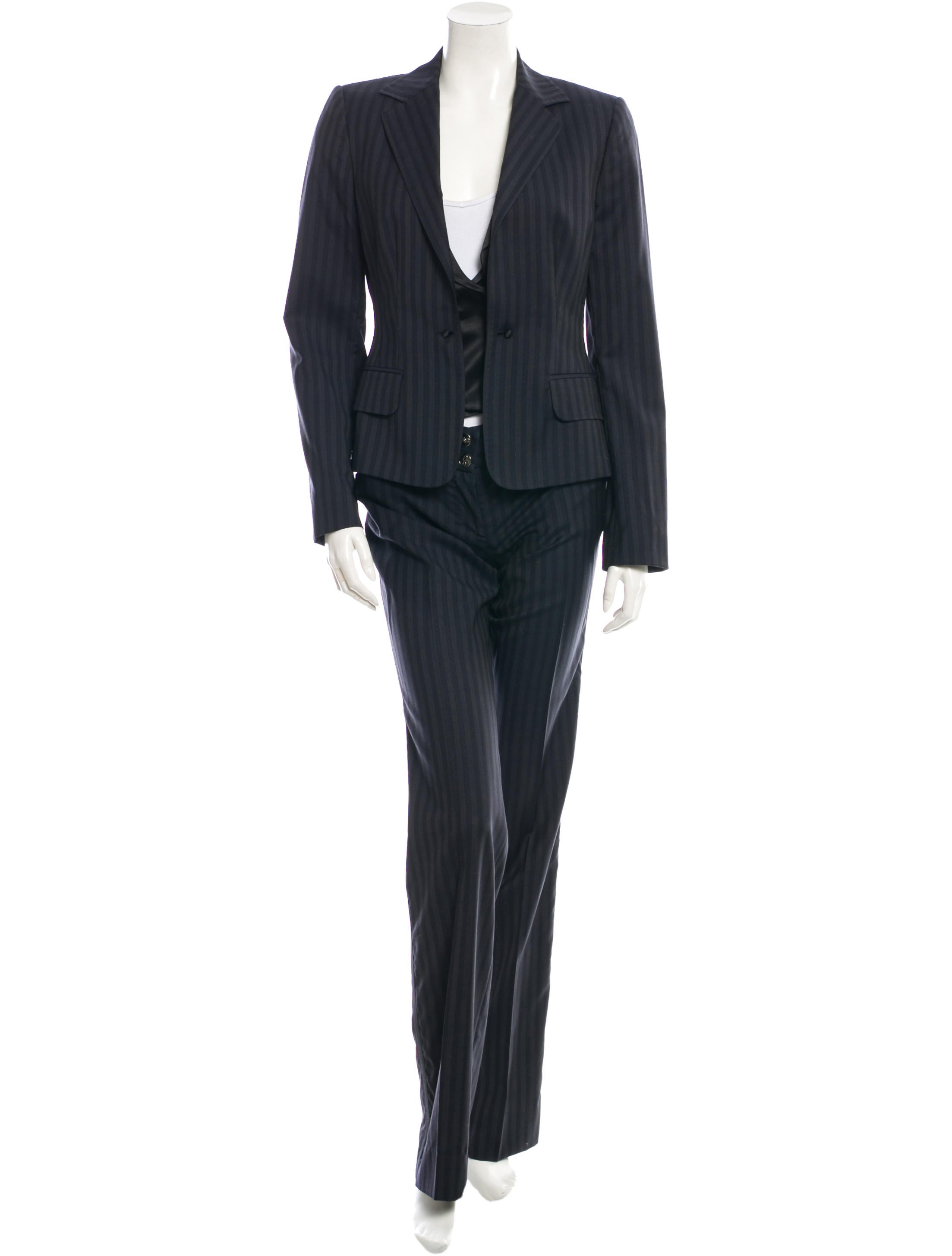 Dolce & Gabbana Wool-Silk Pinstripe Pantsuit w/ Tags - Clothing - DAG40258 | The RealReal