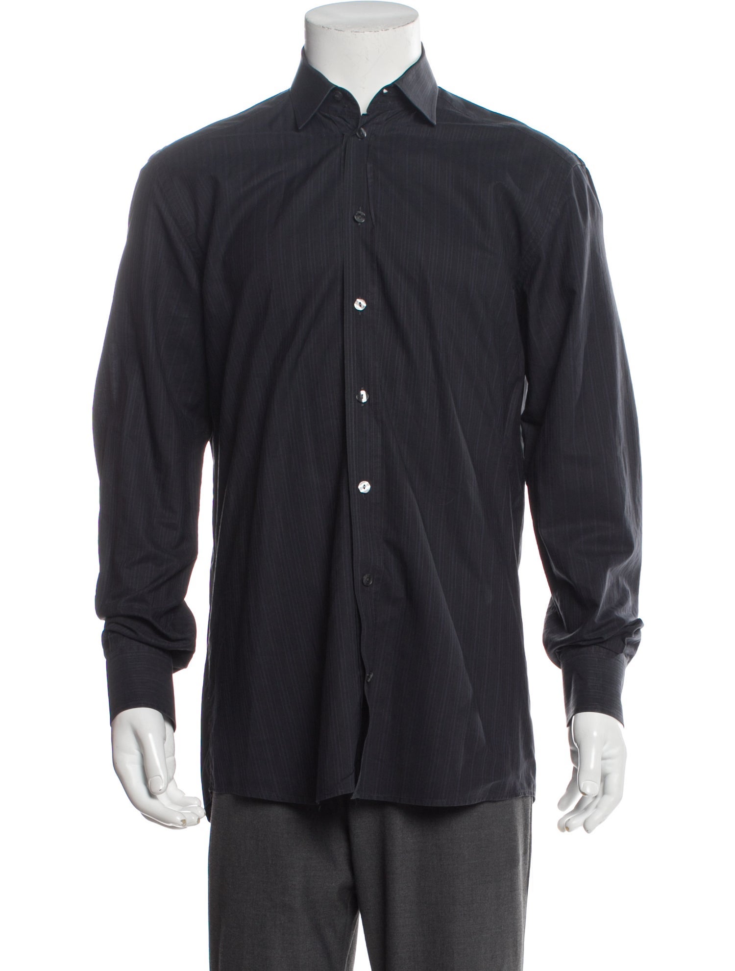 Dolce & Gabbana Long Sleeve Dress Shirt Blue Casual Shirts, Clothing