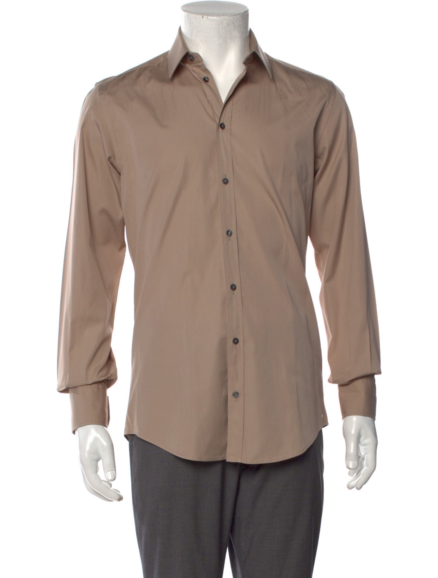 Dolce & Gabbana Long Sleeve Dress Shirt Neutrals Dress Shirts
