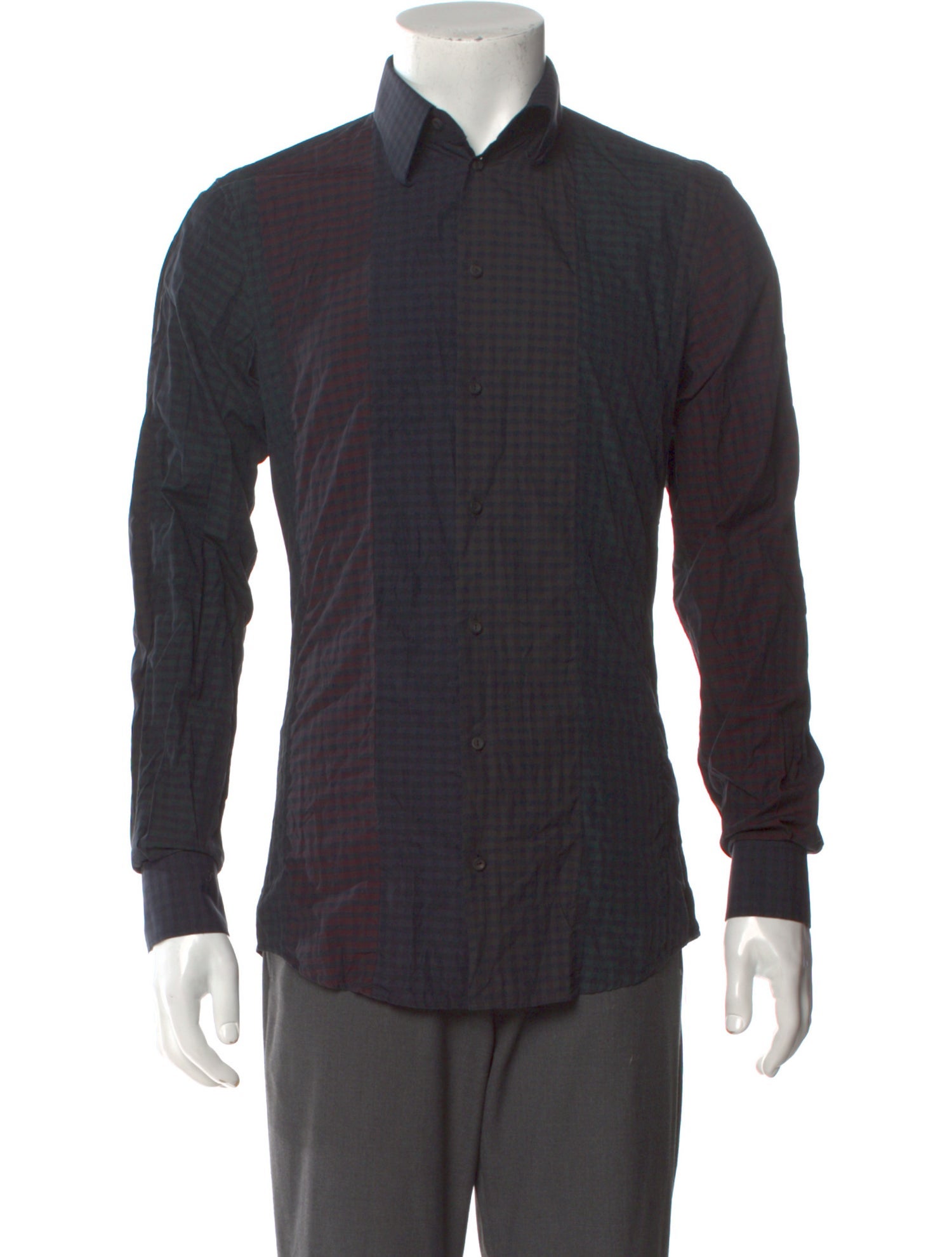 Dolce & Gabbana Striped Long Sleeve Dress Shirt Blue Dress Shirts