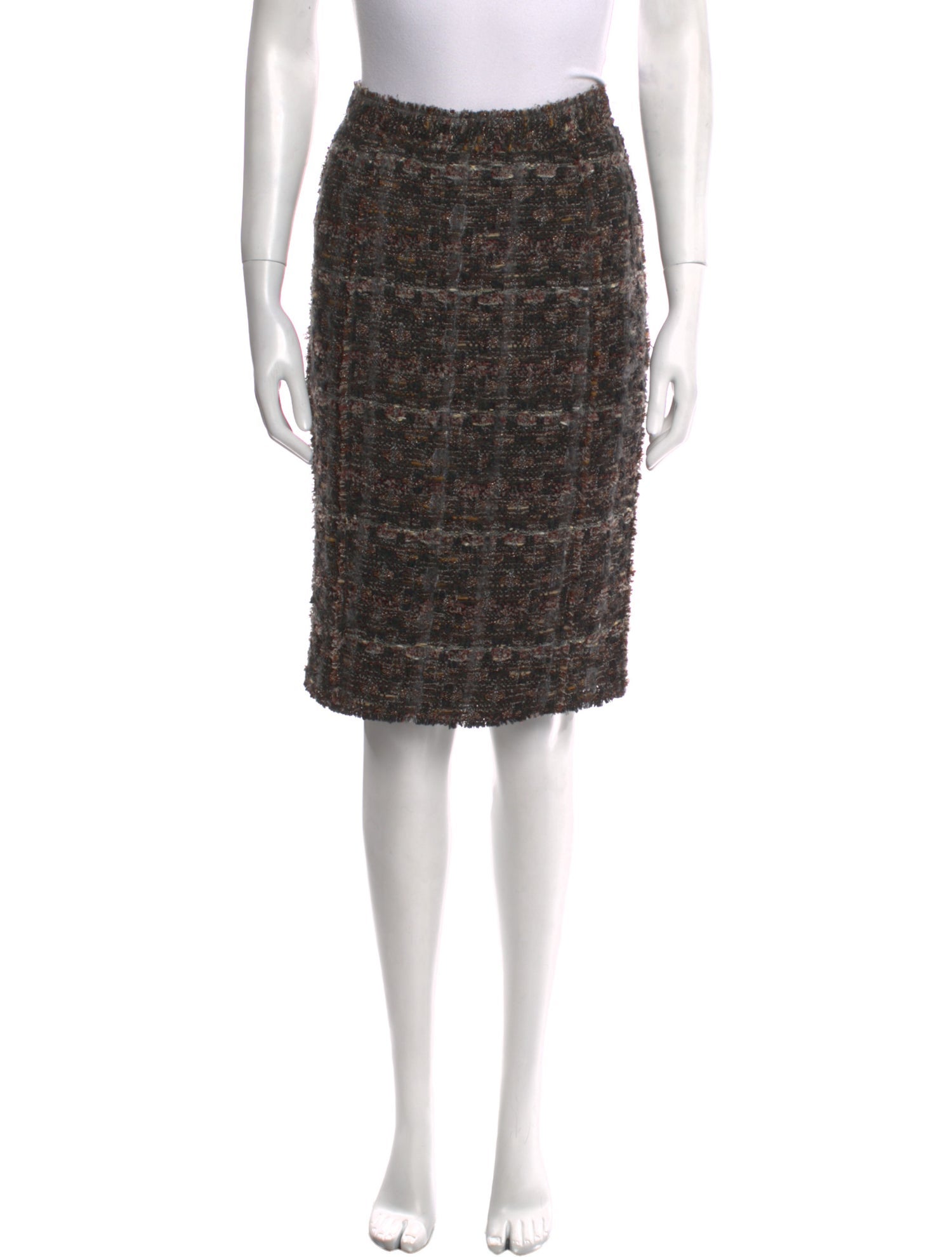 Dolce & Gabbana Tweed Pattern Knee-Length Skirt