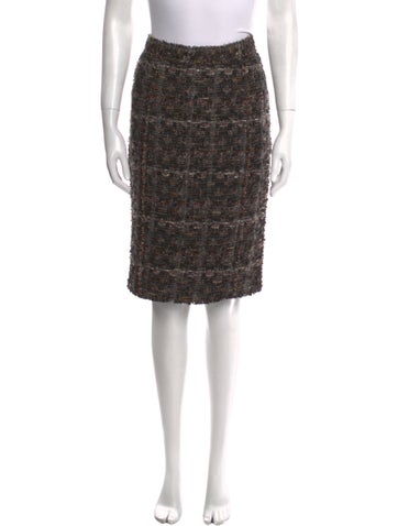 Dolce & Gabbana Skirts Tweed Pattern Knee-Length Skirt Us2, It38 | XS