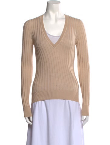 Dolce & Gabbana Knitwear Cashmere V-Neck Sweater Us4, It40 | S