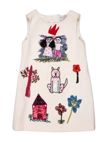 Dolce & Gabbana Sizes 2-6 Girls' Sleeveless Embroidered Dress 3