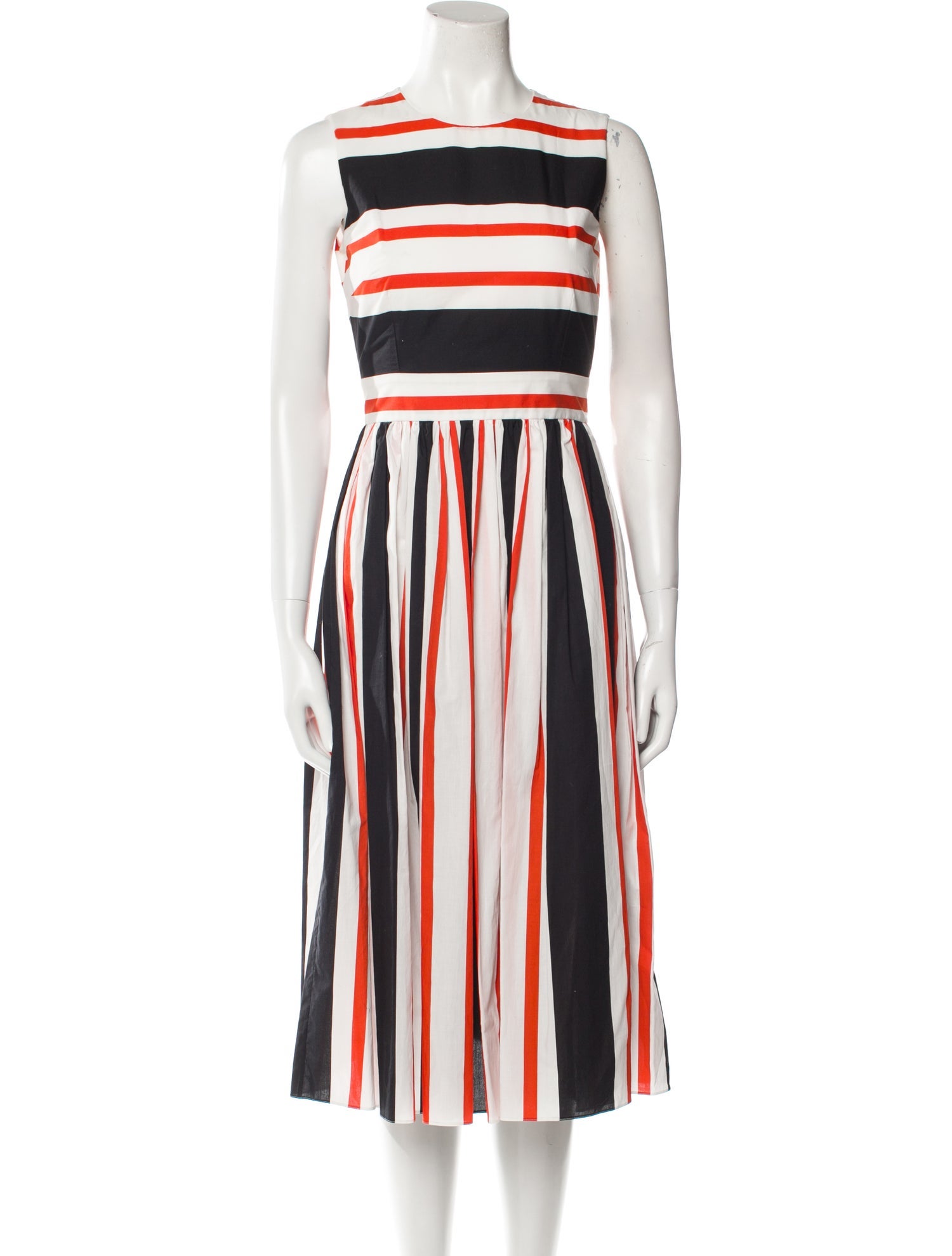 Dolce & Gabbana Striped Midi Length Dress w/ Tags