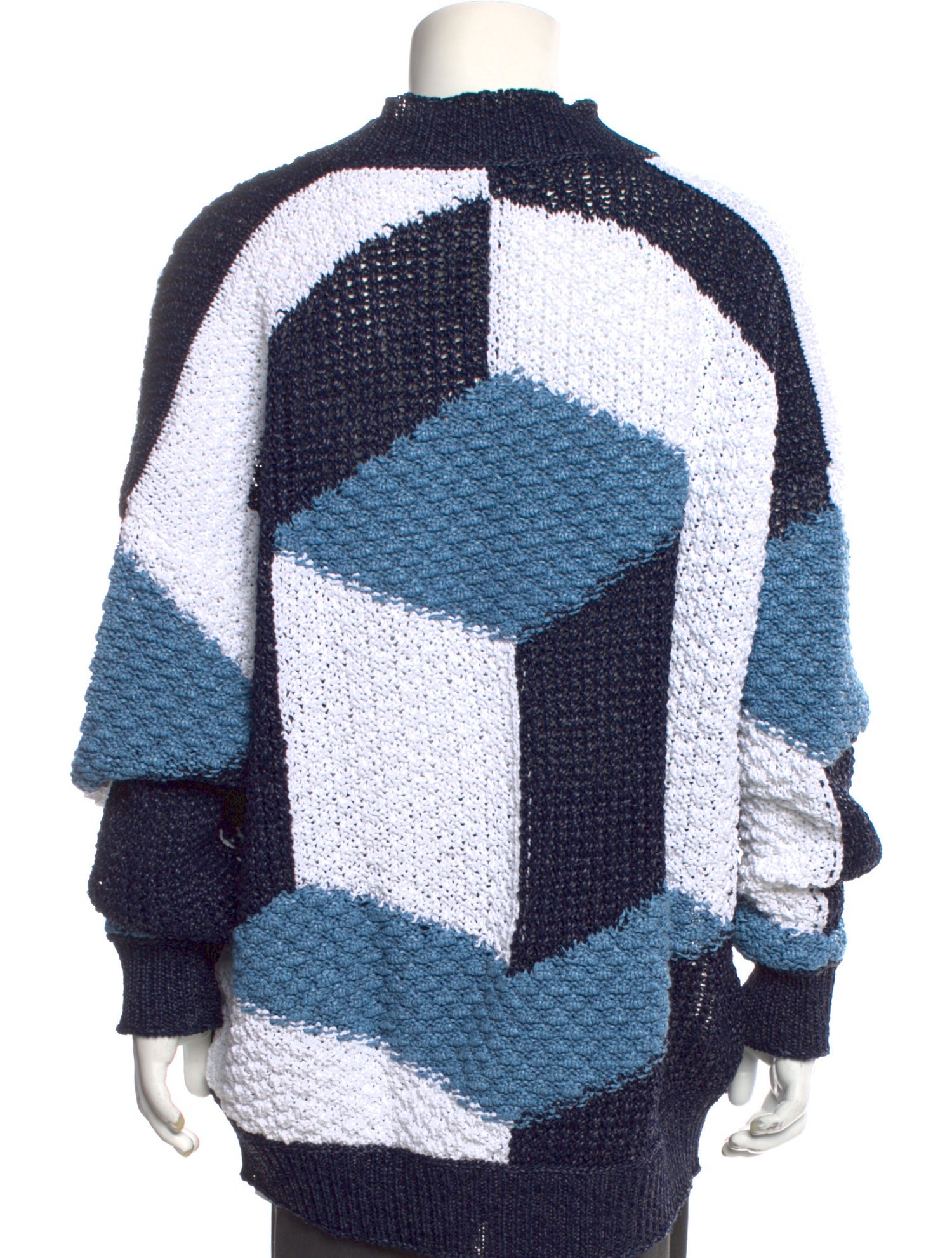 Dolce & Gabbana Colorblock Pattern V-Neck Pullover