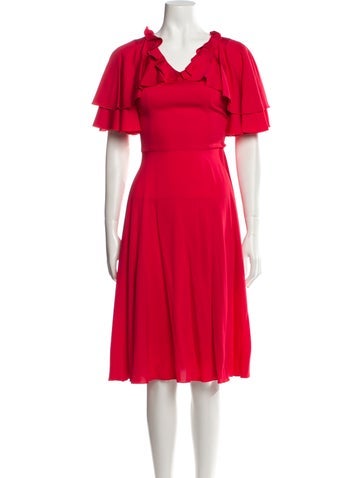 Dolce & Gabbana Dresses Silk Midi Length Dress Us0, It36 | XS