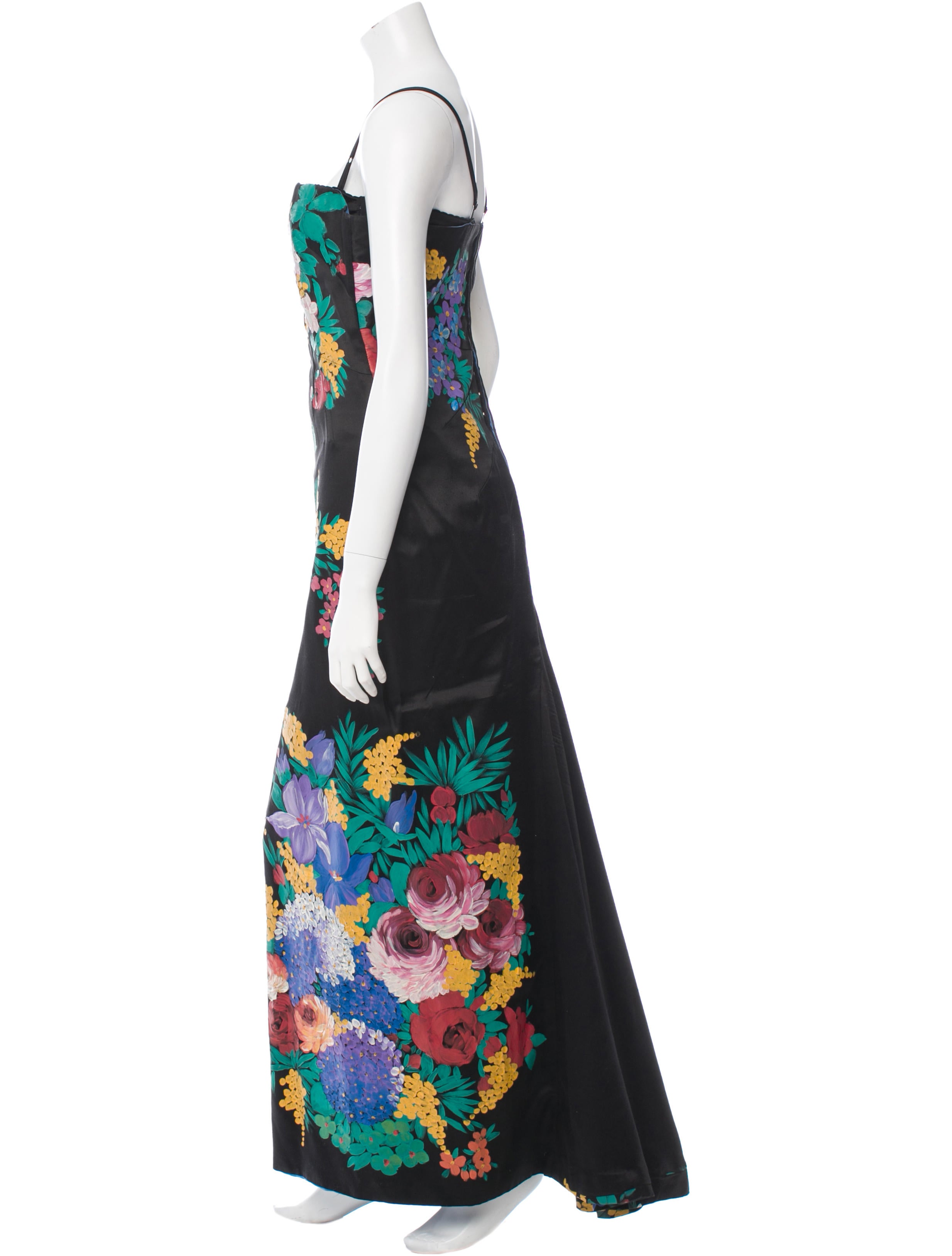 Dolce & Gabbana HandPainted Silk Gown Clothing DAG45710 The RealReal