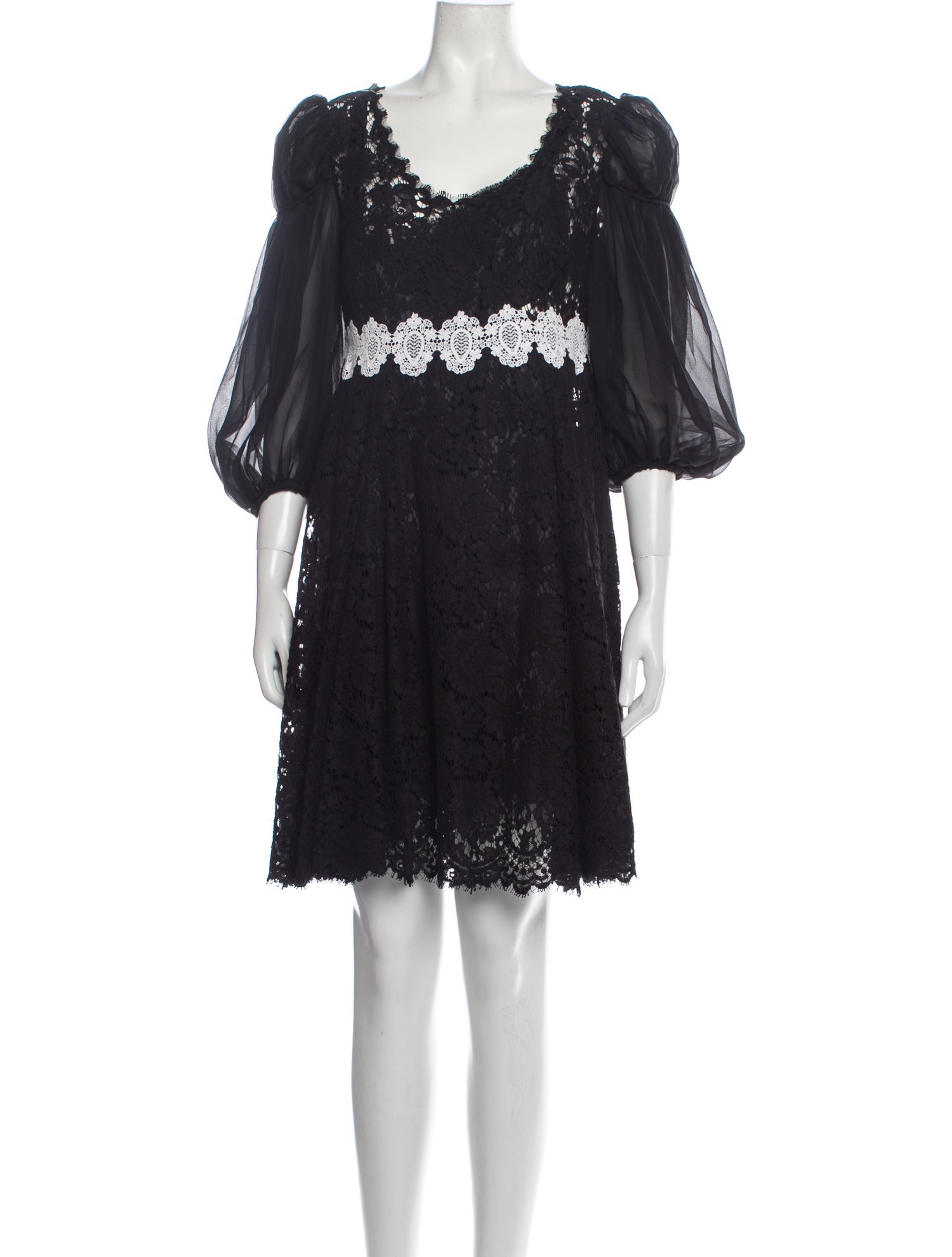 Dolce & Gabbana Lace Pattern Mini Dress w/ Tags