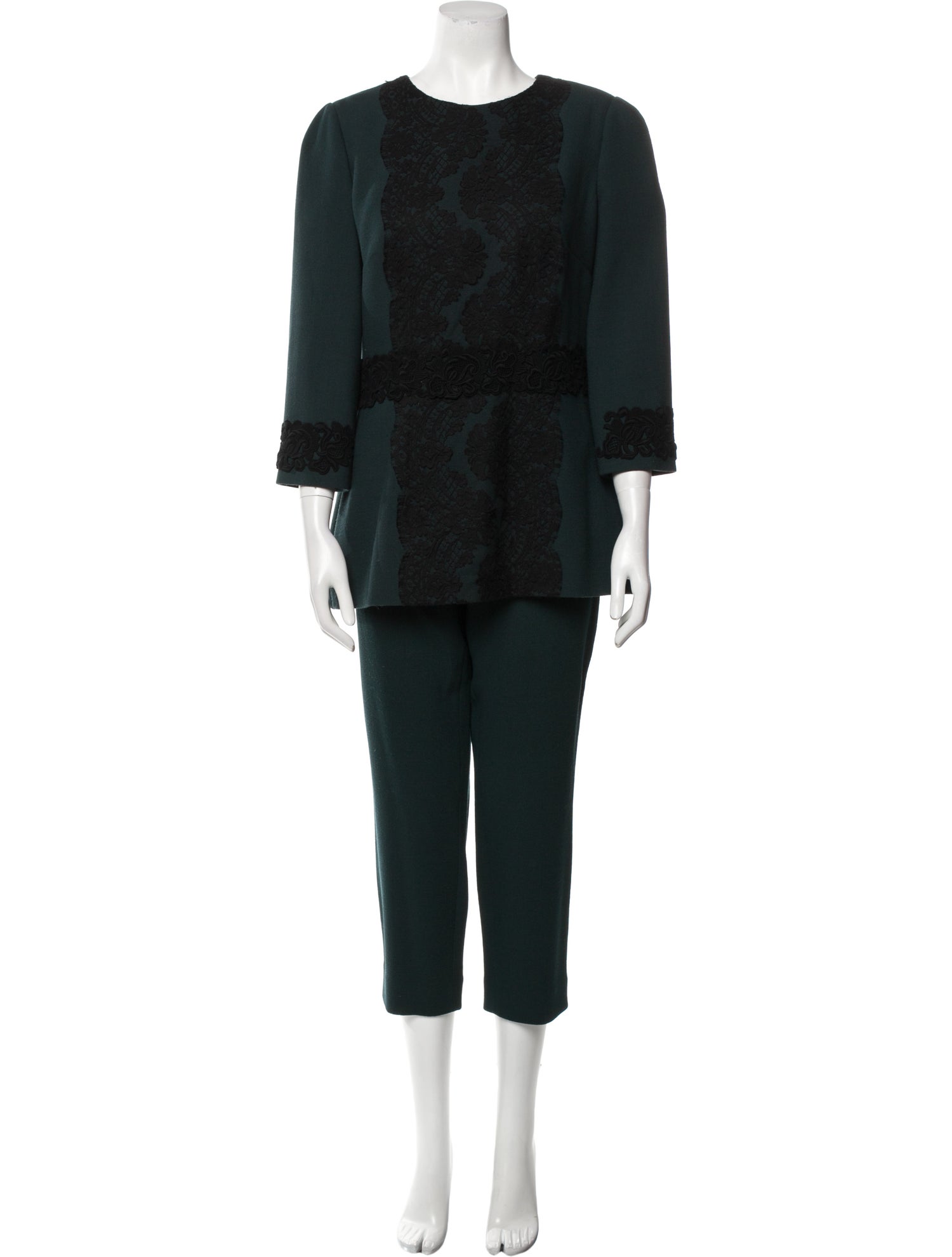 Dolce & Gabbana Embroidered Accent Pant Set