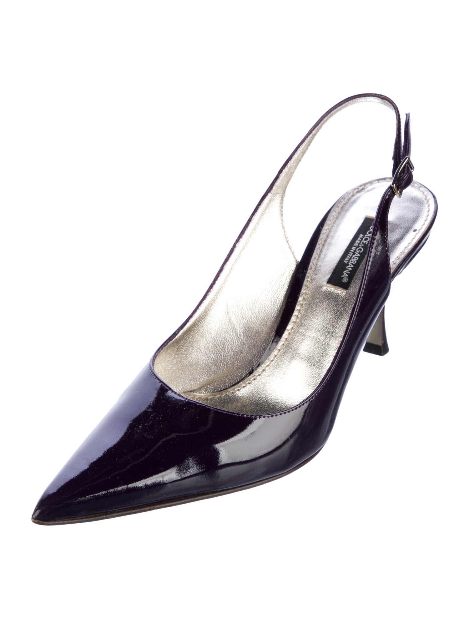 Dolce & Gabbana Patent Leather Slingback Pumps