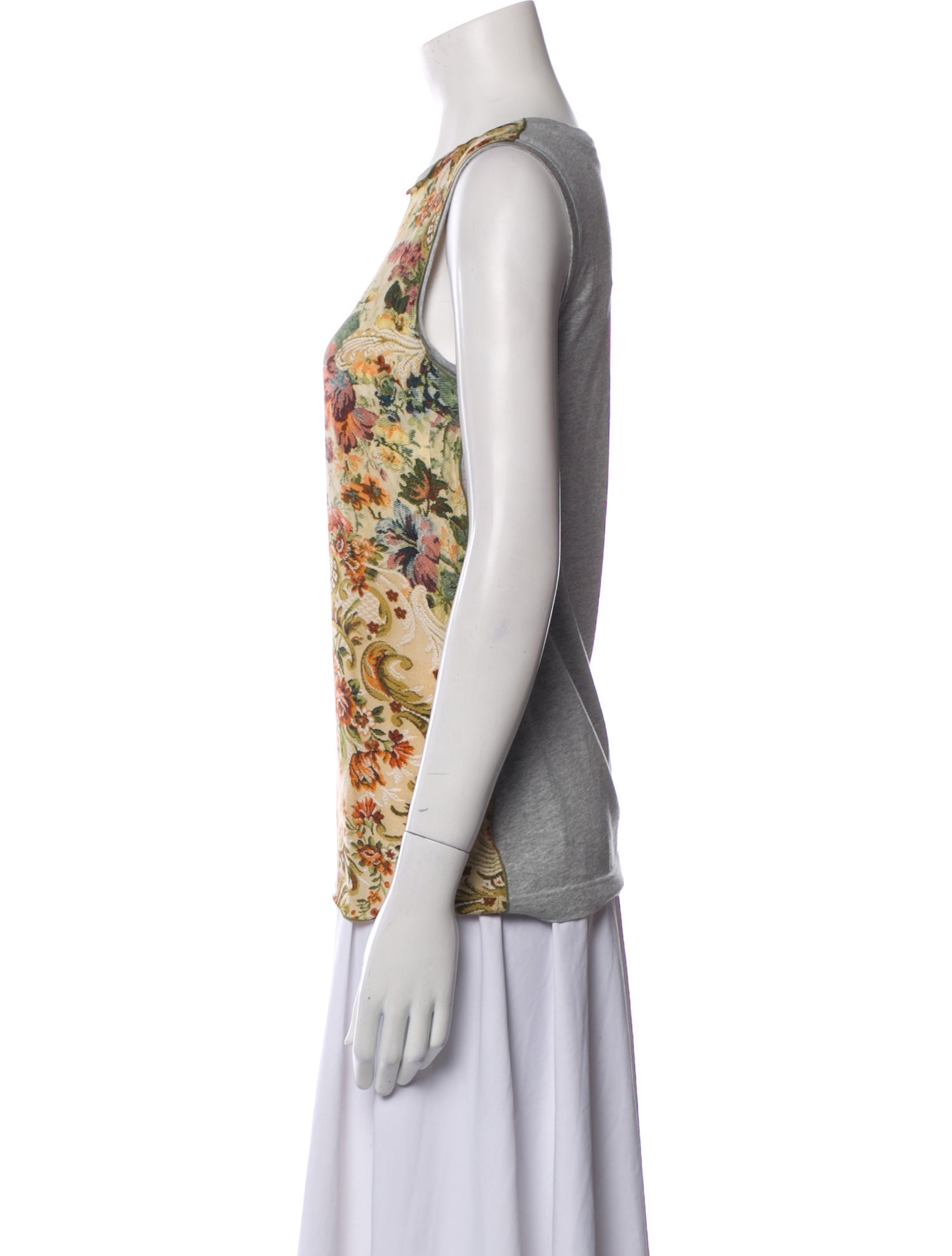 Dolce & Gabbana Floral Print Scoop Neck Top