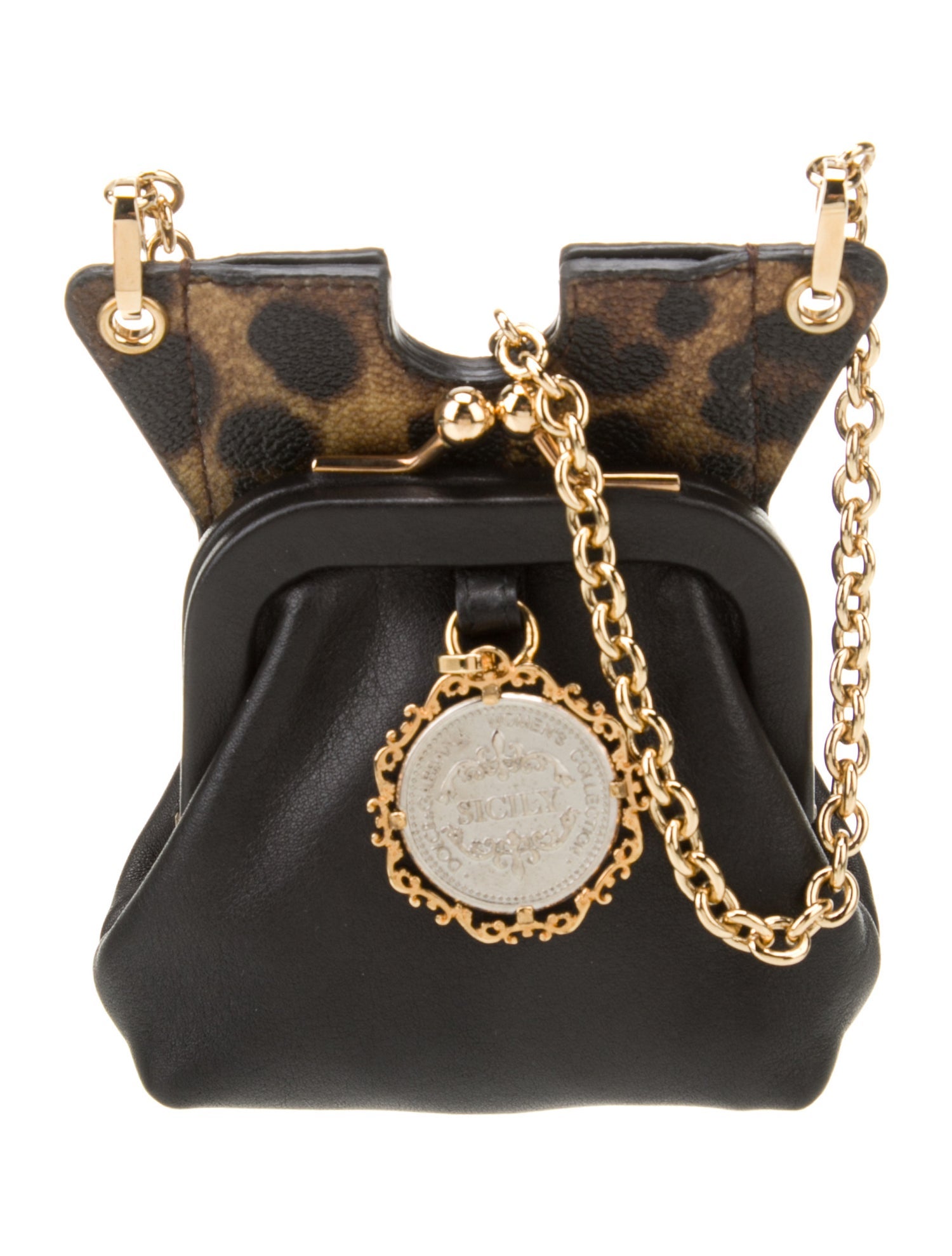 Dolce & Gabbana Leather Shoulder Bag Black Shoulder Bags, Handbags