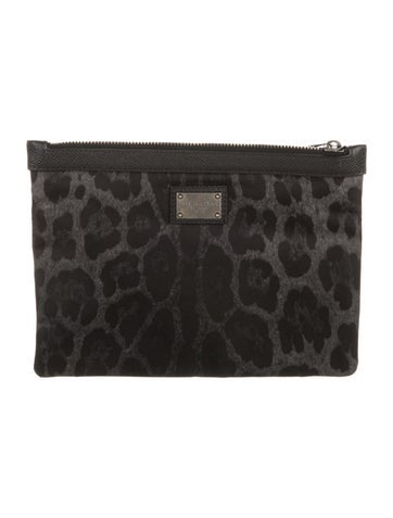 Dolce & Gabbana Cosmetic Bags Leather Trimmed Bag