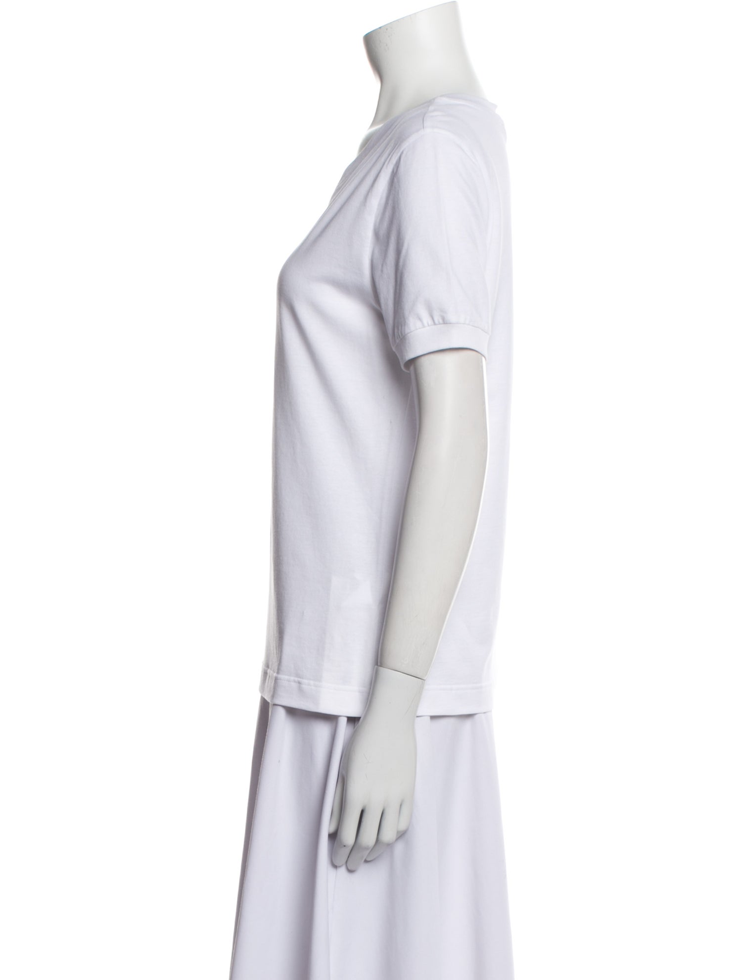 Dolce & Gabbana White Short Sleeve V-neck Cotton Top Blouse T-shirt