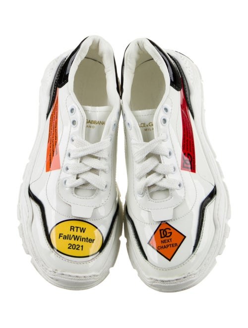 Dolce & Gabbana Boys' Patent Leather Printed Sneaker