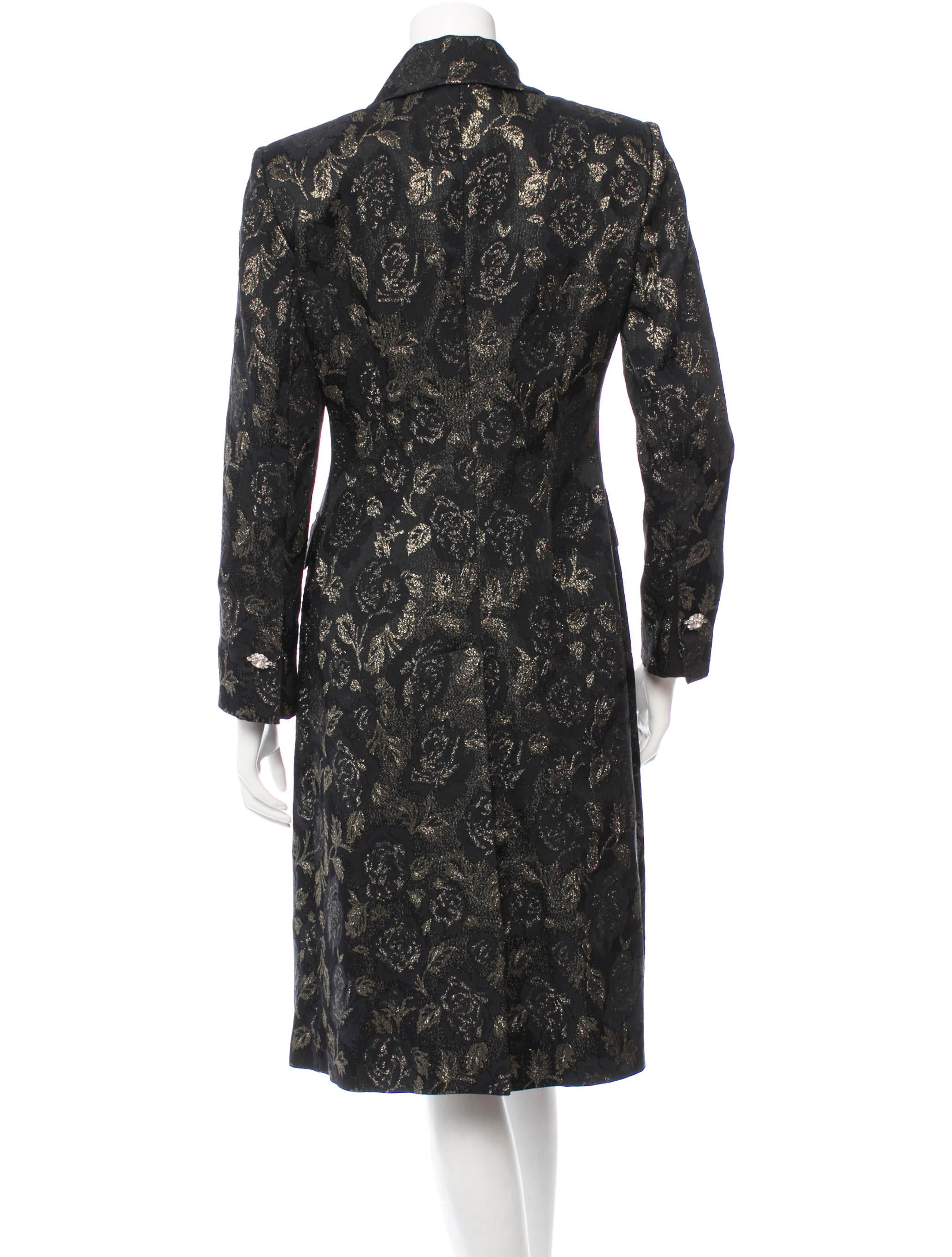 Dolce & Gabbana Long Sleeve Brocade Coat Clothing DAG47806 The