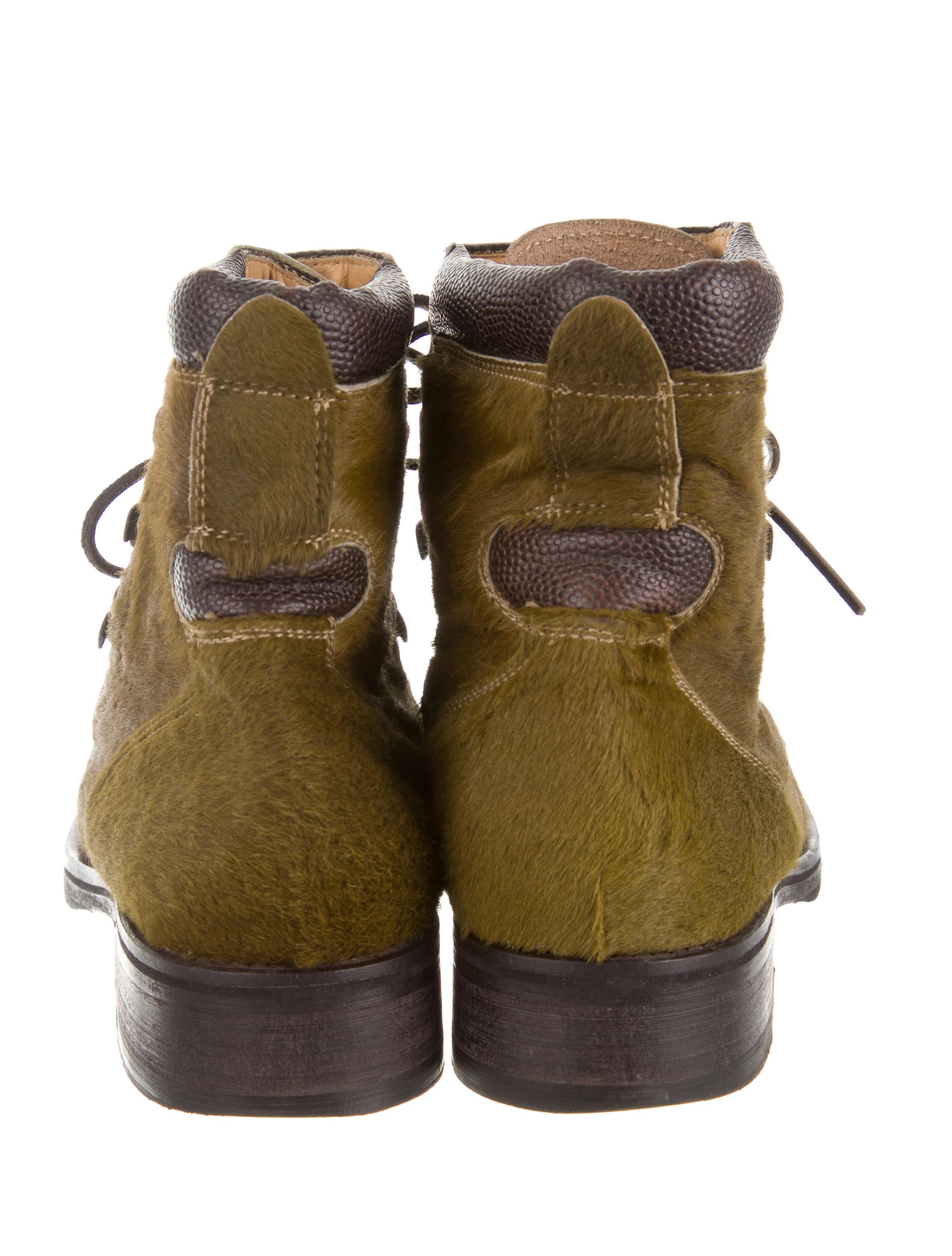 Dolce & Gabbana Calf Hair RoundToe Boots Shoes DAG47861 The RealReal