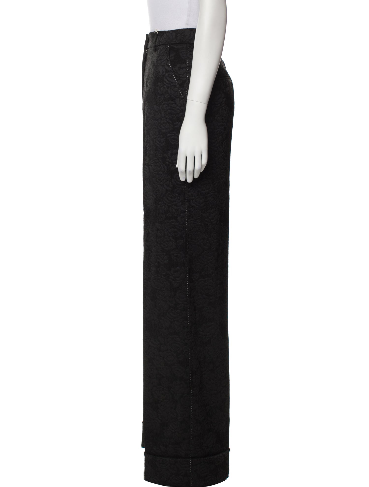 Dolce & Gabbana Floral Print Wide Leg Pants