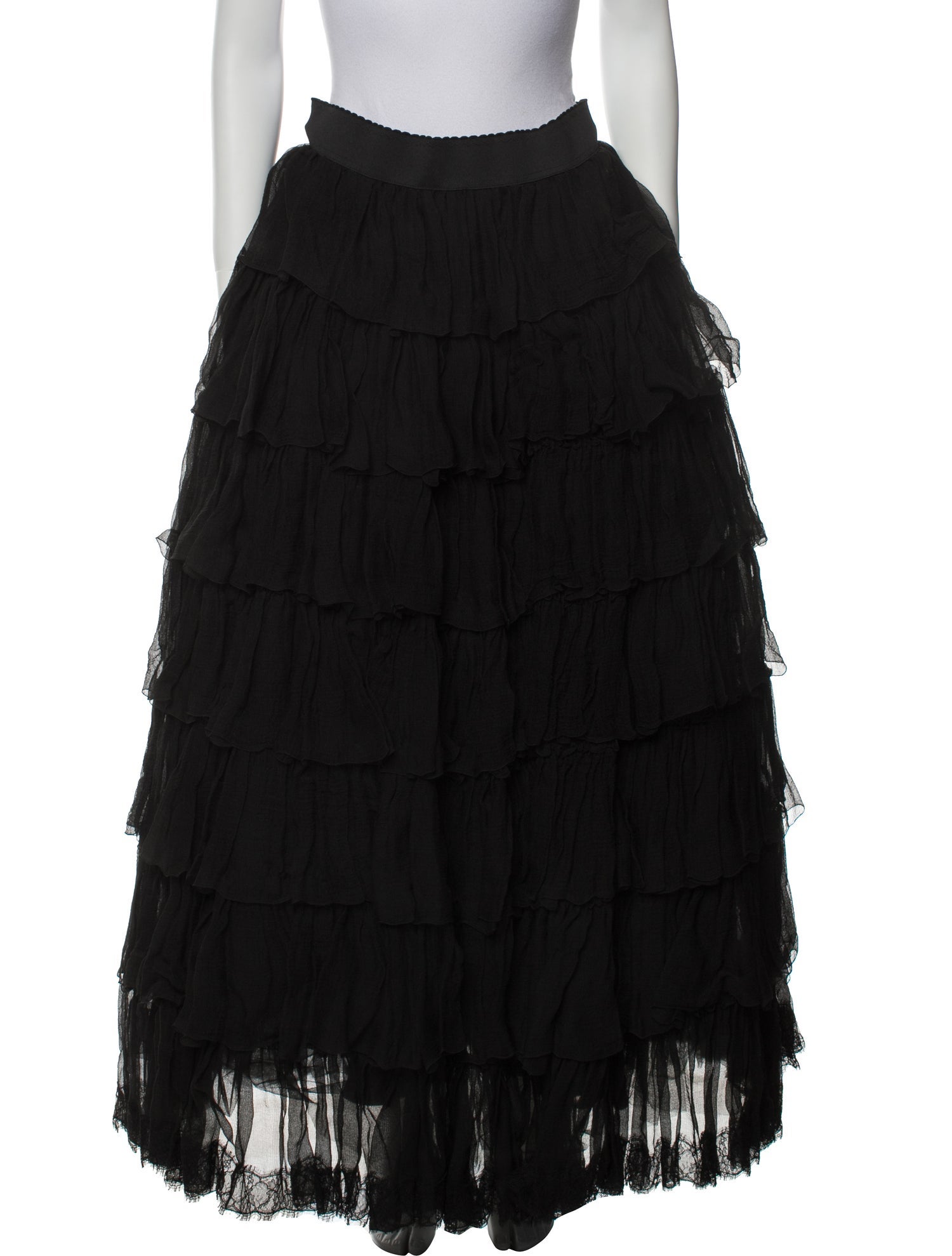 Dolce & Gabbana Silk Long Skirt