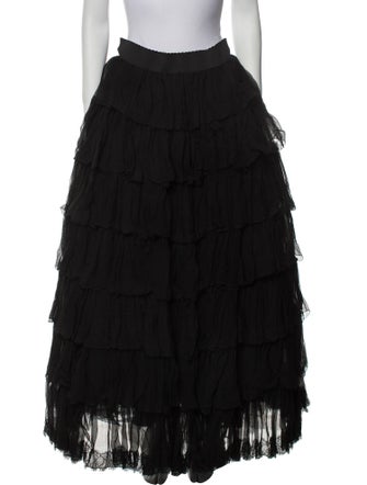 Dolce & Gabbana Silk Long Skirt