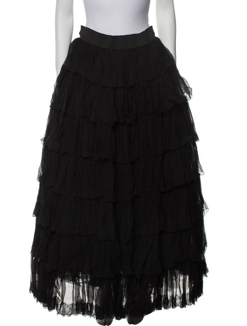 Dolce & Gabbana Silk Long Skirt