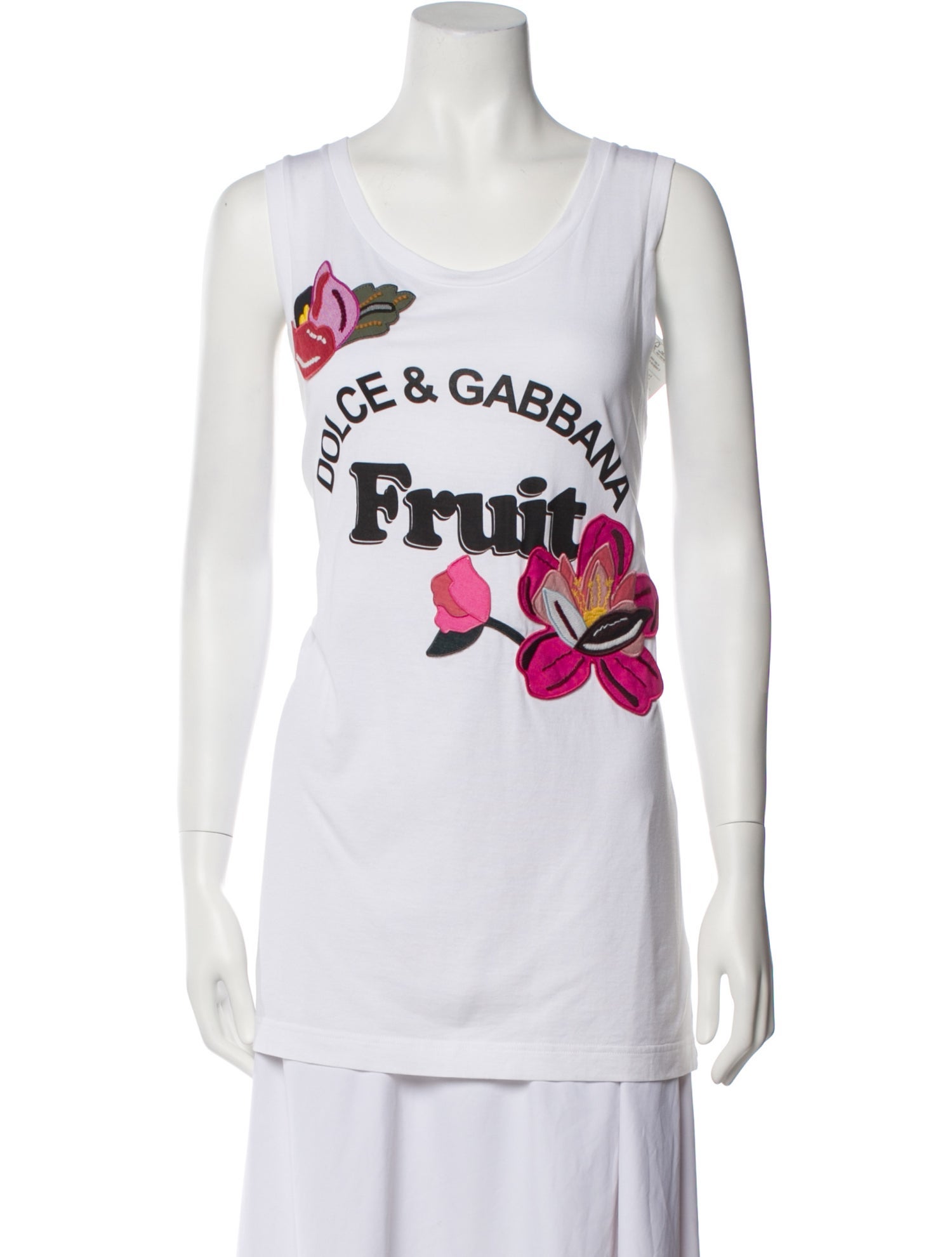 Dolce & Gabbana Graphic Print Scoop Neck Top