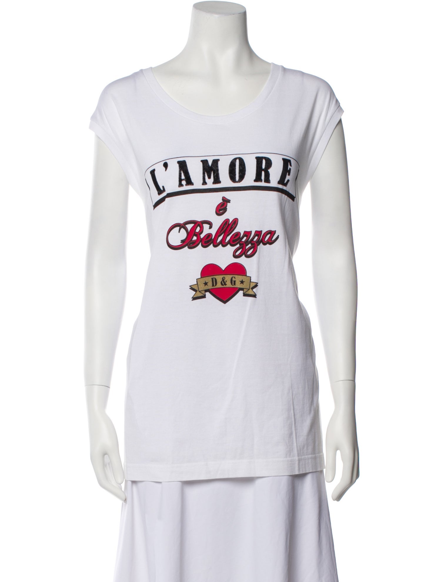 Dolce & Gabbana Graphic Print Scoop Neck T-Shirt