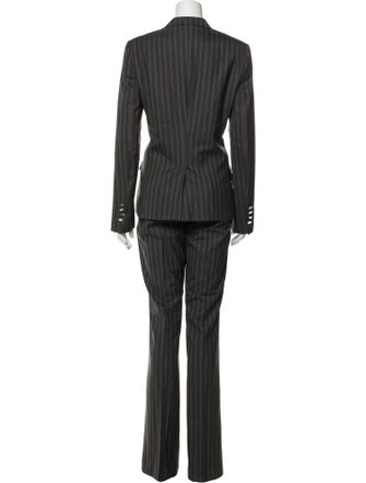 Dolce & Gabbana Virgin Wool Striped Pantsuit