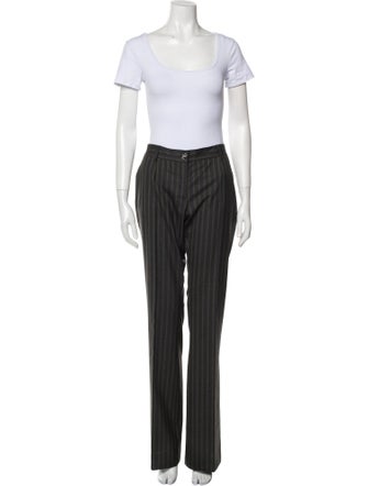 Dolce & Gabbana Virgin Wool Striped Pantsuit