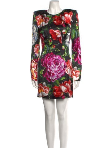 Dolce & Gabbana Dresses Floral Print Mini Dress Us6, It42 | M