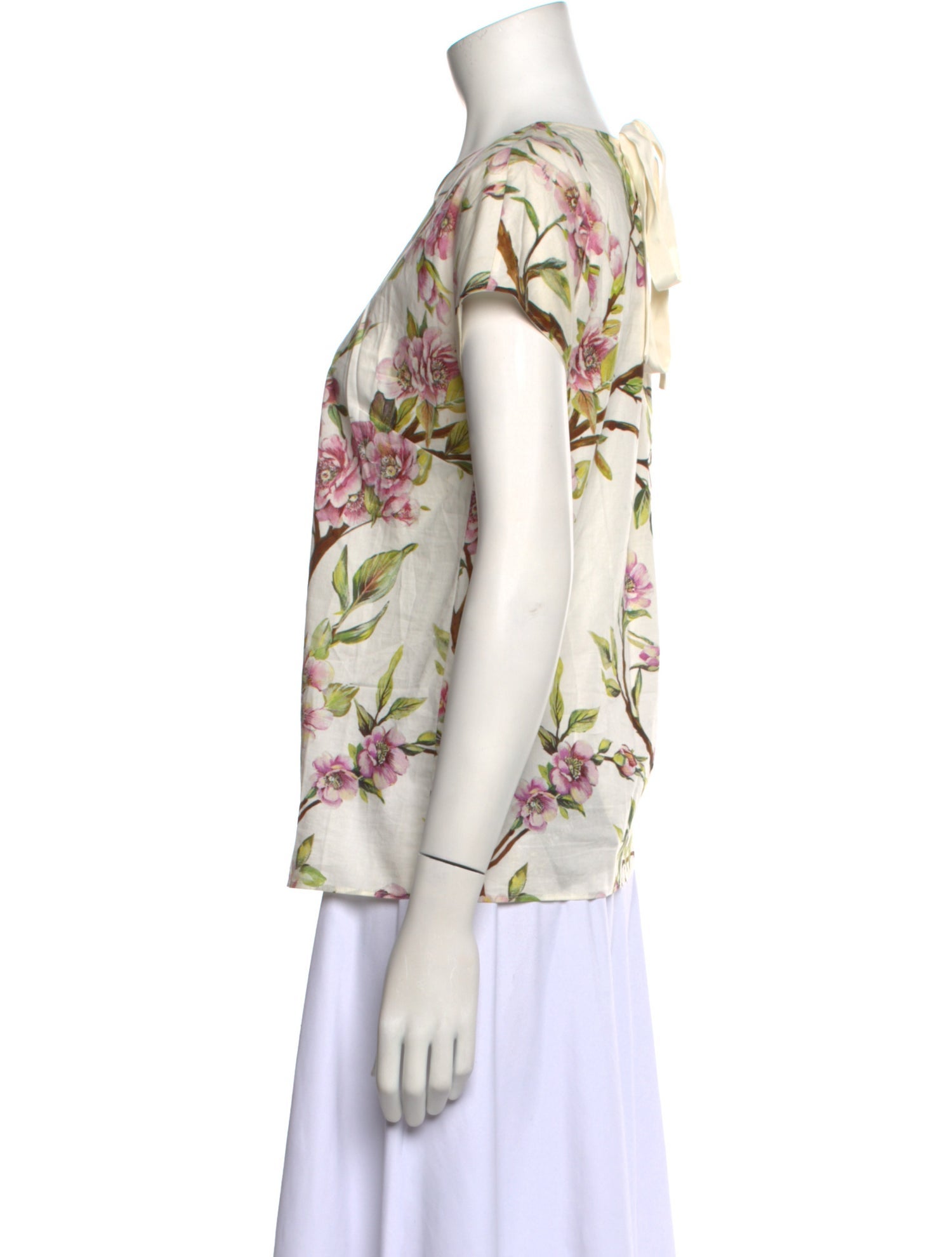 Dolce & Gabbana Floral Print Crew Neck T-Shirt