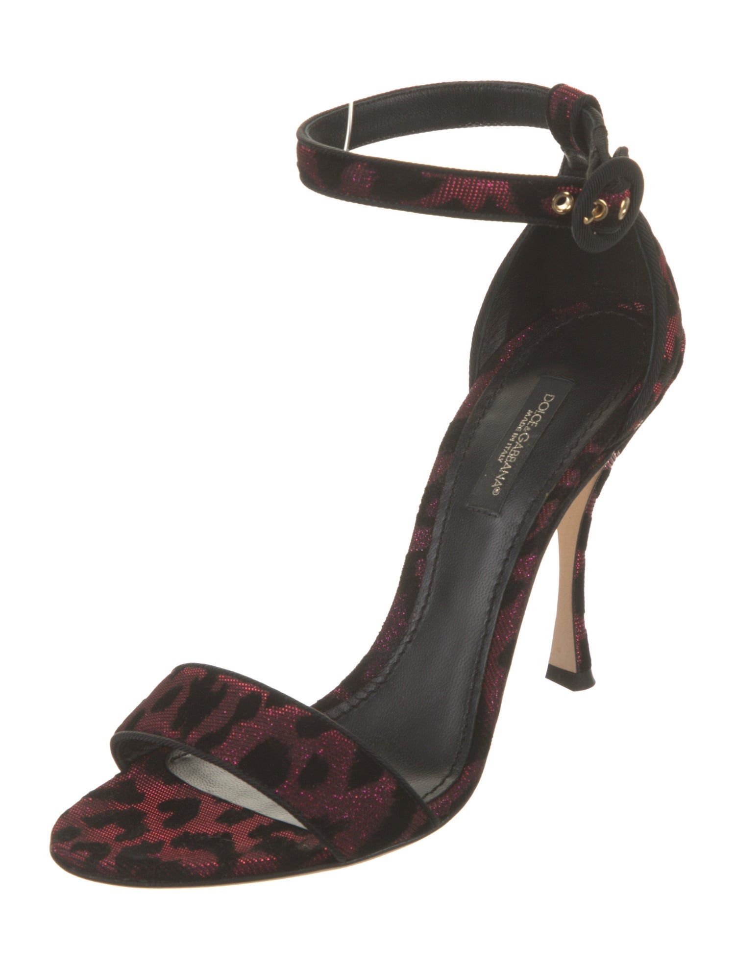 Dolce & Gabbana Canvas Animal Print Sandals
