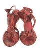 Dolce & Gabbana Snakeskin Animal Print Slingback Sandals