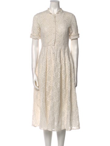 Dolce & Gabbana Dresses Crew Neck Midi Length Dress XL